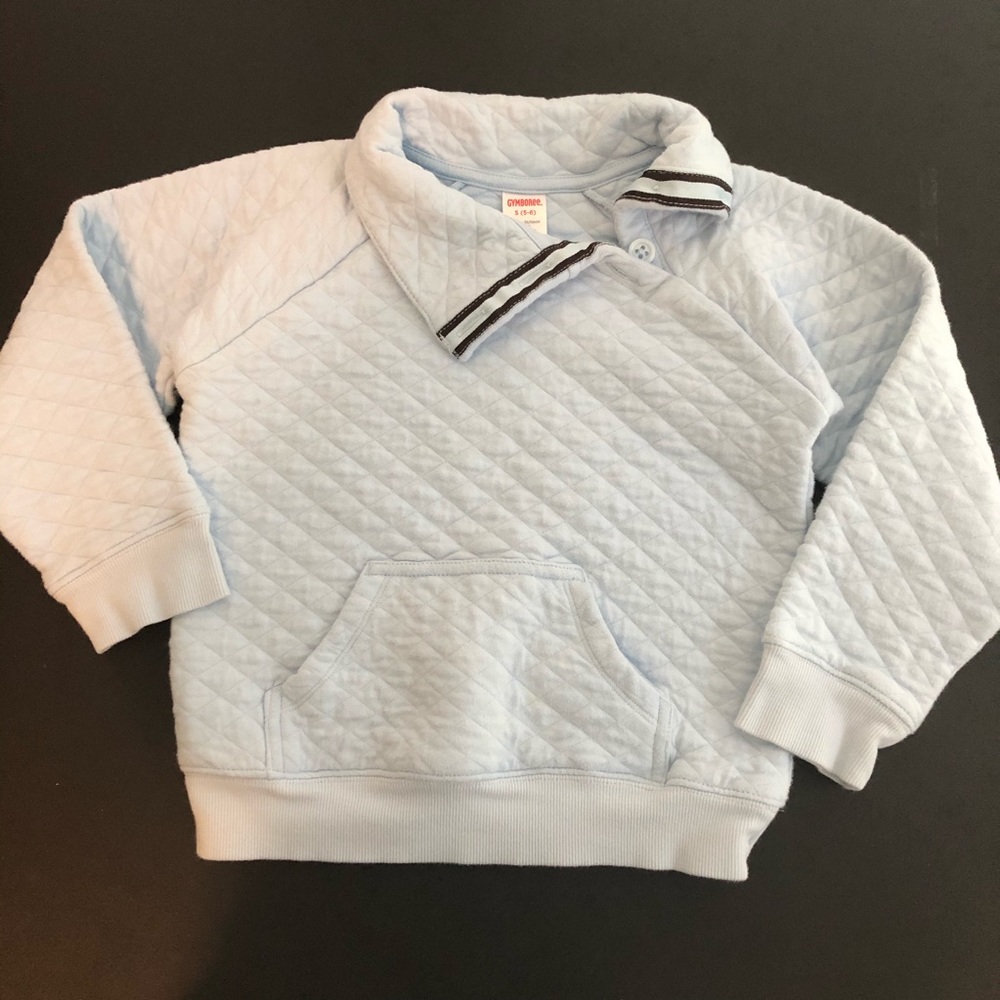 Gymboree “Girls Best Friend” Light Blue Quilted Pullover Size 5/6